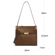 split leather bucket tote, view 8 - MRSLM