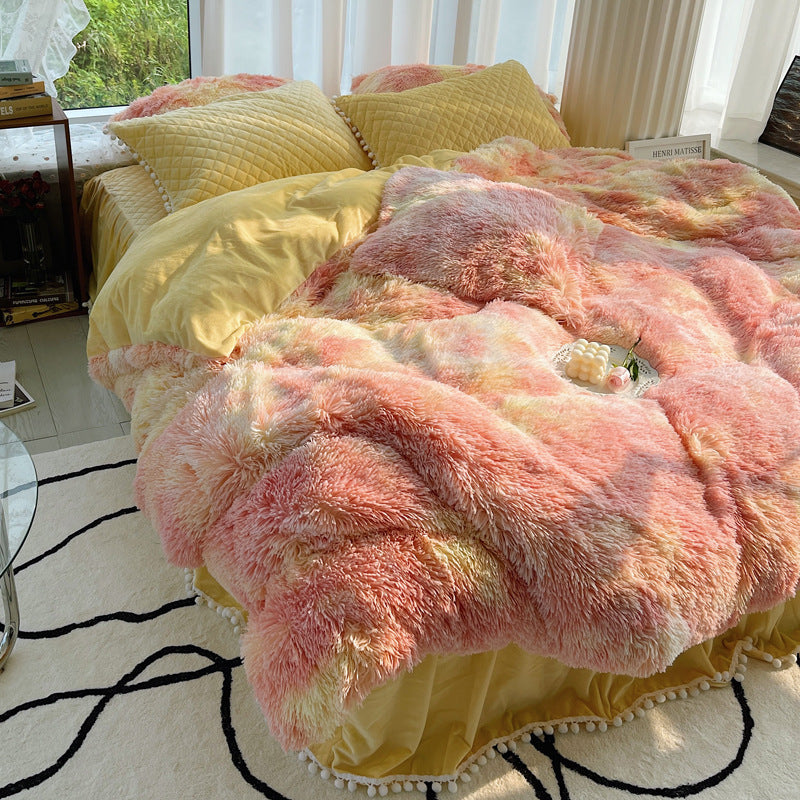 milk fiber bed skirt set, view 10 - MRSLM