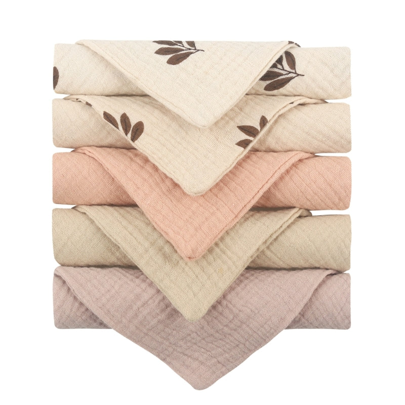 gauze cotton baby washcloths, view 2 - MRSLM