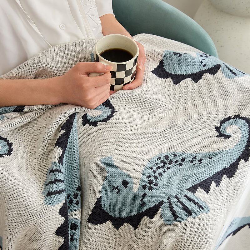 cute sea horse cotton blanket, view 7 - MRSLM