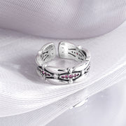 fine sterling silver zircon ring, view 5 - MRSLM