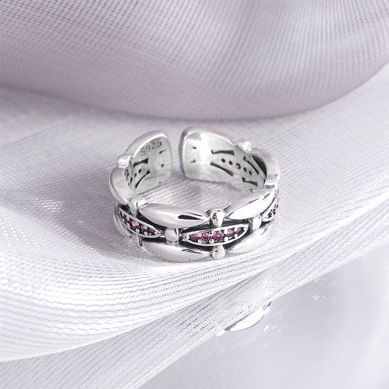 fine sterling silver zircon ring, view 5 - MRSLM