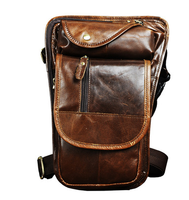 Retro casual leather messenger bag, view 5 - MRSLM