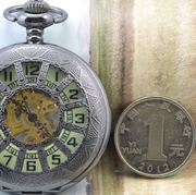 retro hollow flip mechanical pocket watch - MRSLM