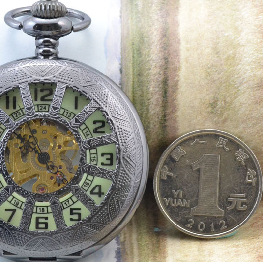 retro hollow flip mechanical pocket watch - MRSLM