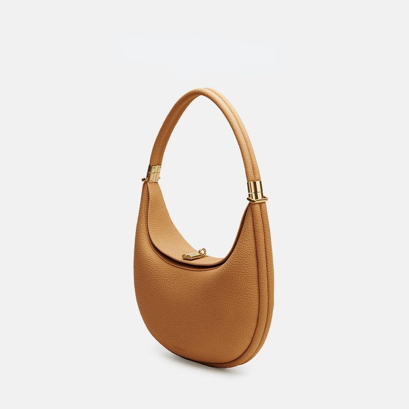 crescent leather shoulder bag, view 2 - MRSLM