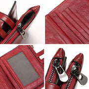 women's genuine leather rfid bifold wallet, view 7 - MRSLM
