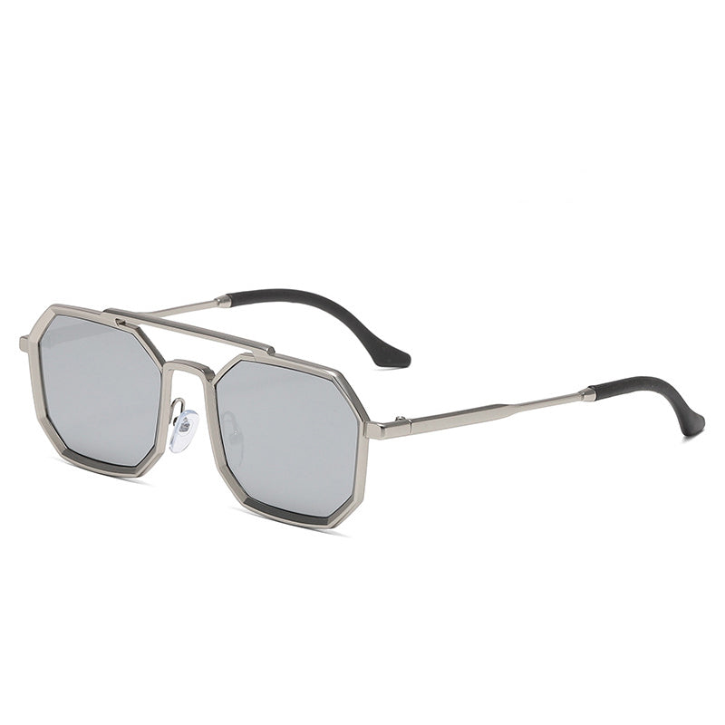 polygonal double bridge sunglasses, view 14 - MRSLM