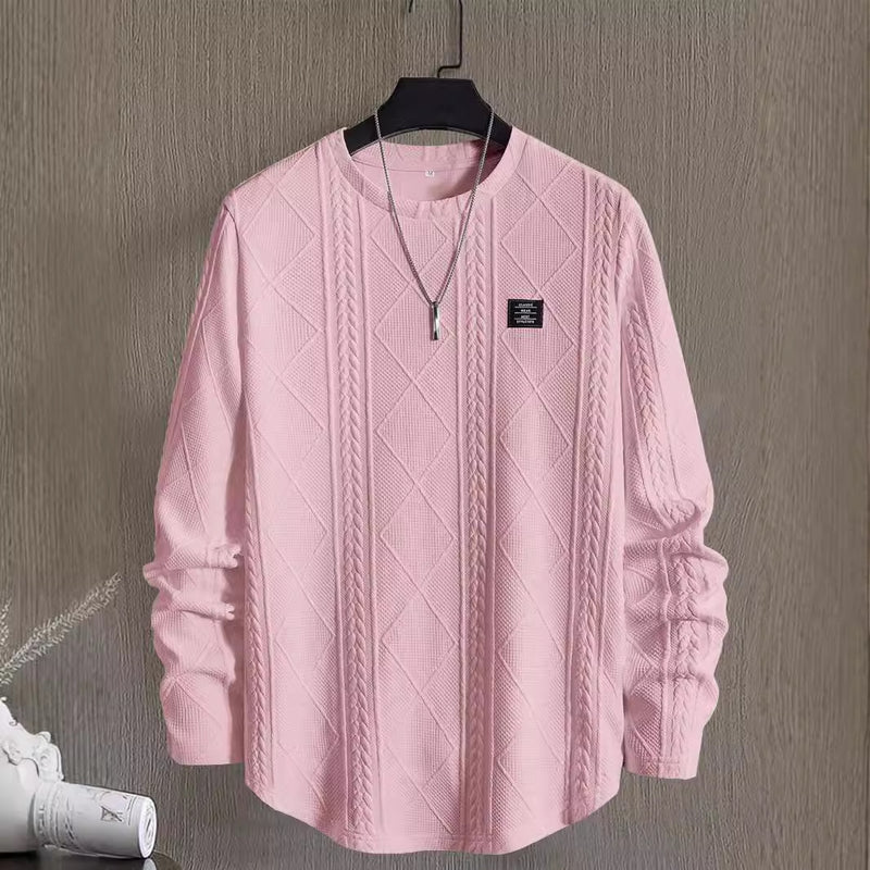 men's letter collage chest sweatshirt, view 8 - MRSLM