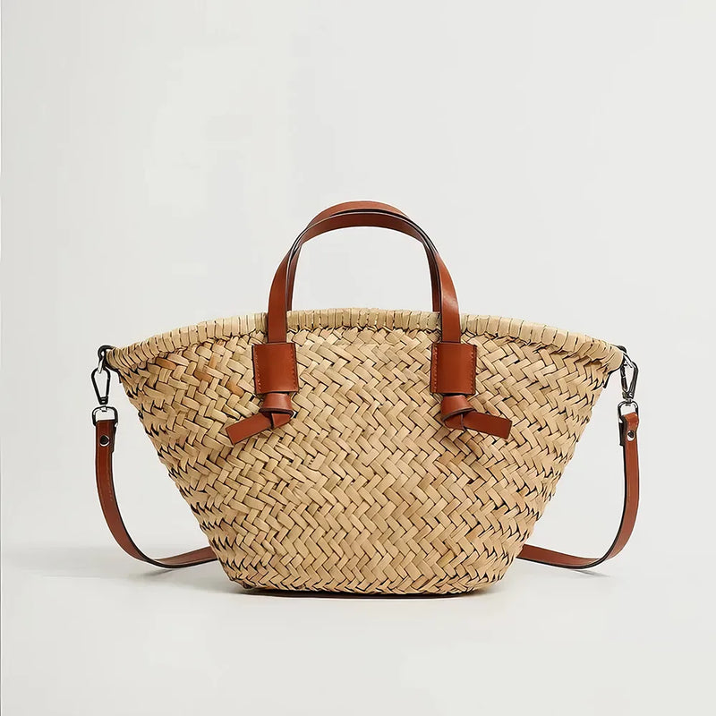 handmade wicker basket bag, view 2 - MRSLM