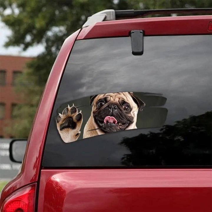 3D Effect Cracked Alien-Pet Car Decal