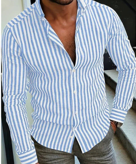 Casual Autumn Long Sleeve Shirt Men