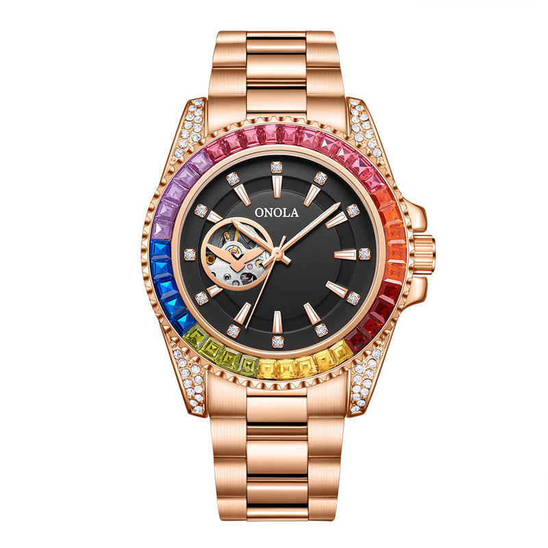 men's automatic steel band watch, view 7 - MRSLM