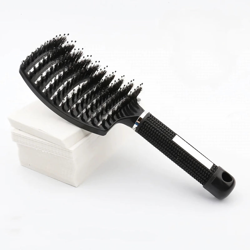 curved bristle massage comb, view 5 - MRSLM