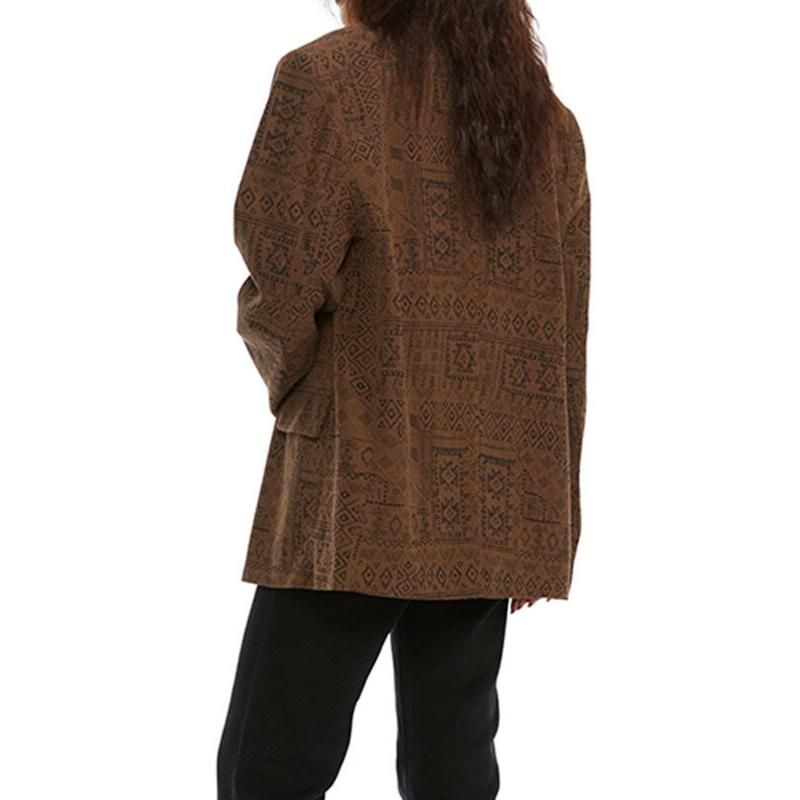 totem print blazer with long sleeves, view 4 - MRSLM