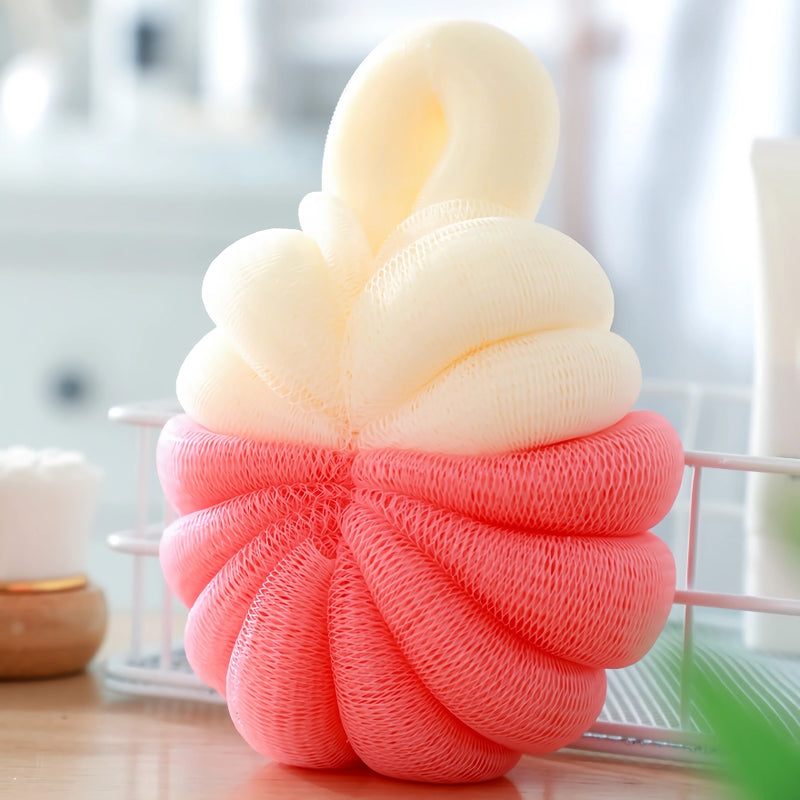 Cute pumpkin shaped bath sponge mesh balls, view 2 - MRSLM