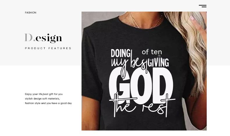 women's black slogan print t-shirt, view 10 - MRSLM