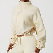 women's loose stand collar sports coat, view 7 - MRSLM