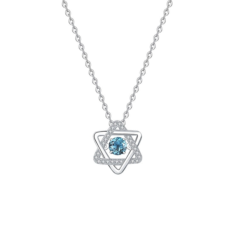 women's S925 silver topaz necklace, view 3 - MRSLM