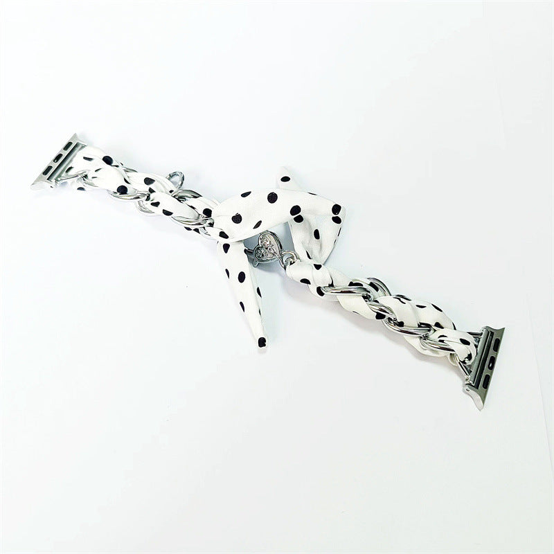 women's watch strap scarf and metal chain, view 13 - MRSLM