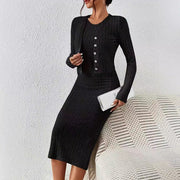 front button cropped top and dress set, view 5 - MRSLM