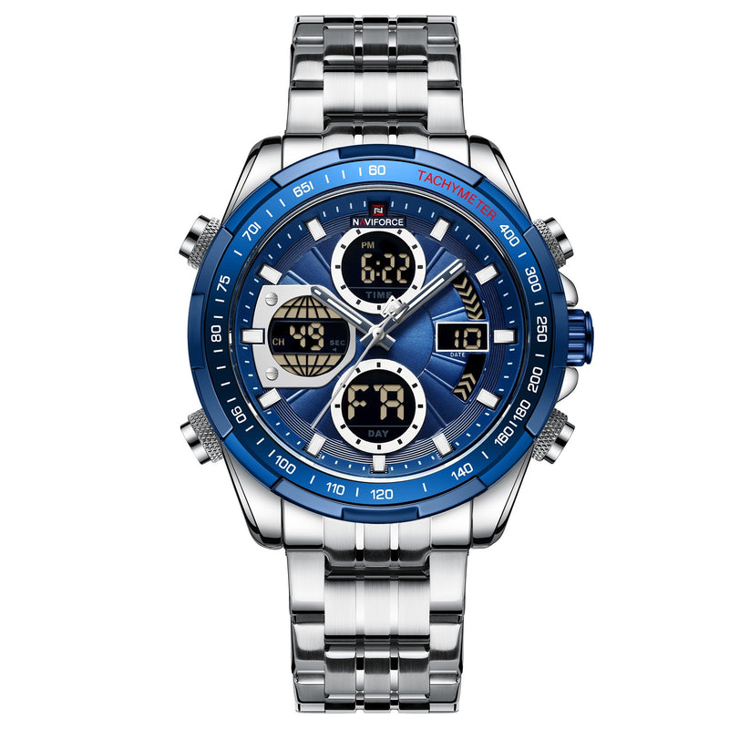 Men's dual display sports watch, view 3 - MRSLM