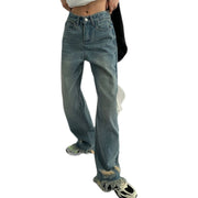 vintage ripped wide leg jeans for women, view 4 - MRSLM