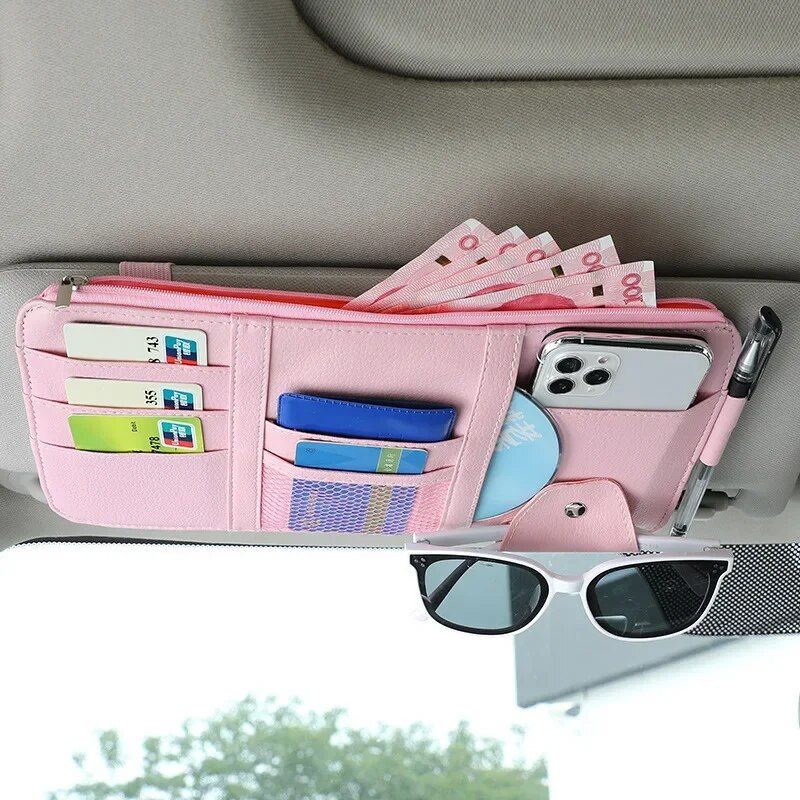car sun visor organizer with pen holder, view 7 - MRSLM