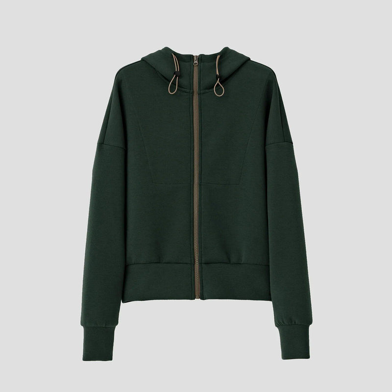 short hooded drawstring sweatshirt, view 2 - MRSLM