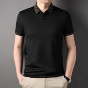 men's polo collar thin T-shirt, view 9 - MRSLM