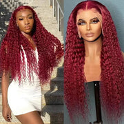 long curly front lace wig, view 5 - MRSLM