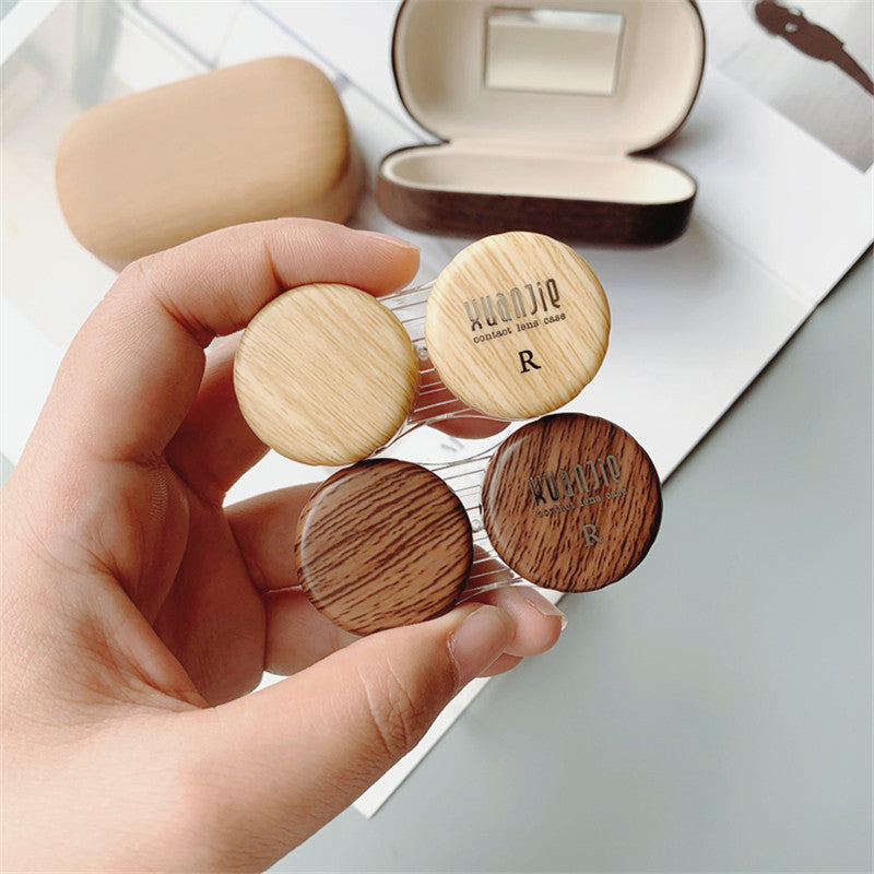retro wood grain contact lens case, view 7 - MRSLM