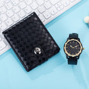 Men's quartz watch and leather wallet gift set, view 2 - MRSLM