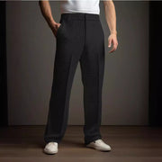 men's straight waffle-knit suit pants, view 2 - MRSLM