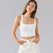 knitted sleeveless crop top, view 4 - MRSLM