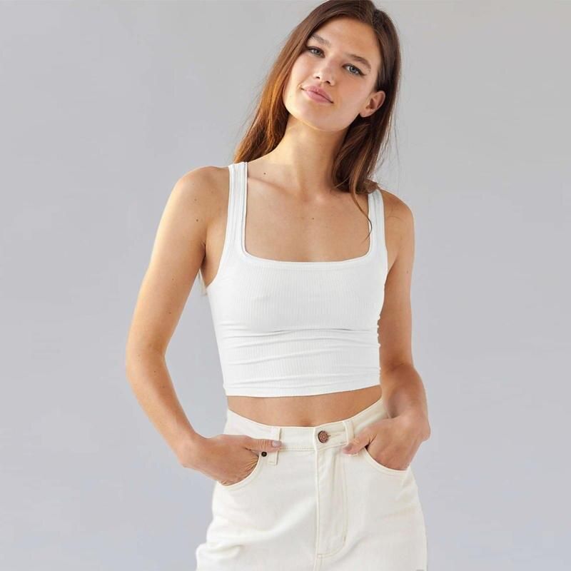 knitted sleeveless crop top, view 4 - MRSLM
