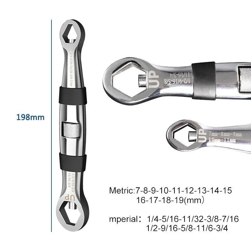dual-head 23-in-1 adjustable wrench, view 6 - MRSLM