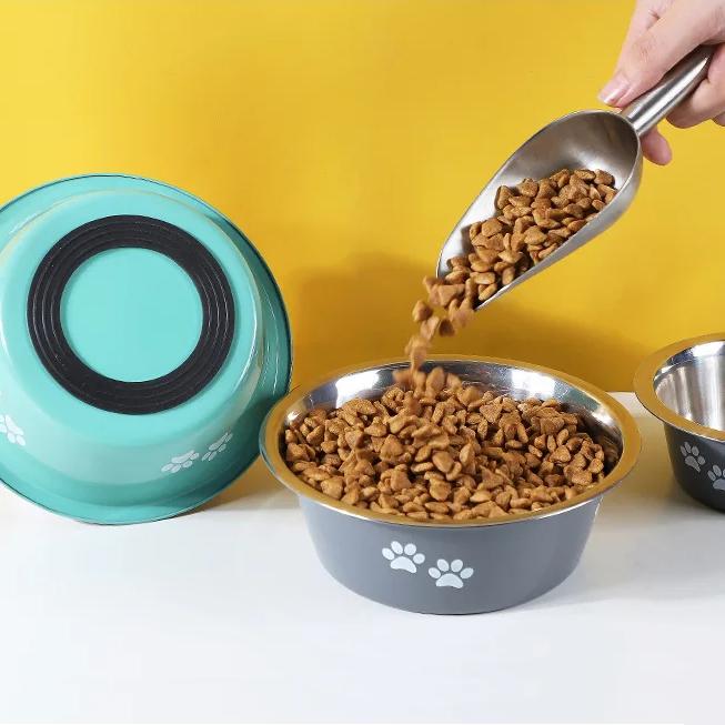 stainless steel non-slip dog bowl, view 8 - MRSLM