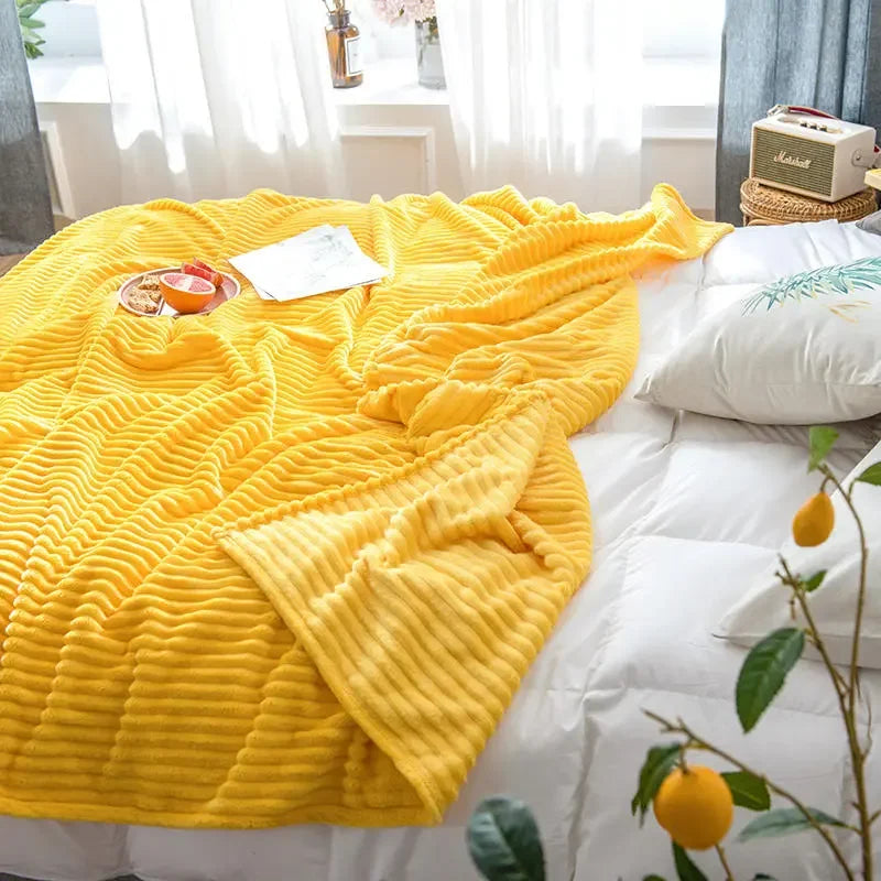 cozy coral fleece blanket, view 7 - MRSLM