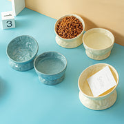 ceramic cat food and water bowl, view 11 - MRSLM