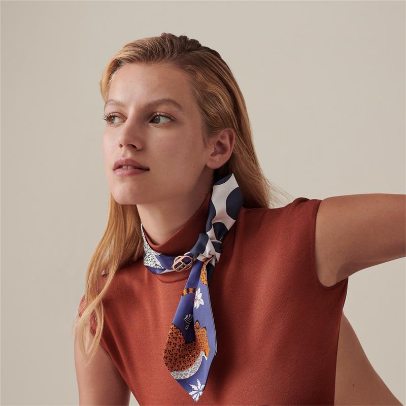 women's silk skinny scarf, view 15 - MRSLM