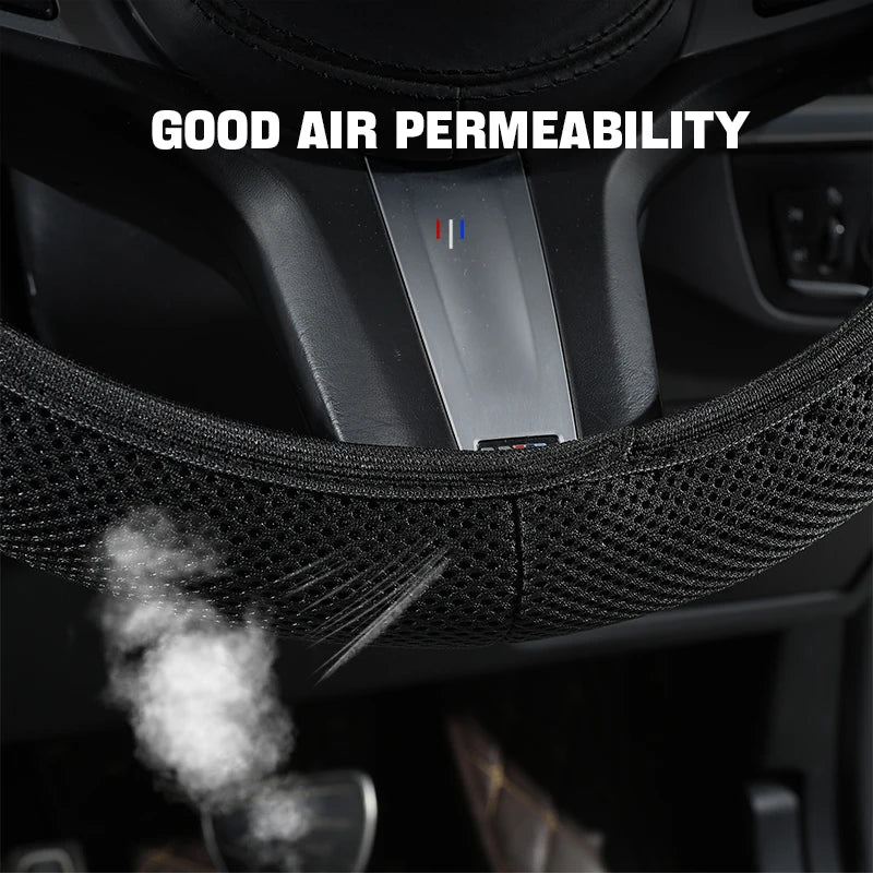 Universal anti-slip car steering wheel cover, view 6 - MRSLM