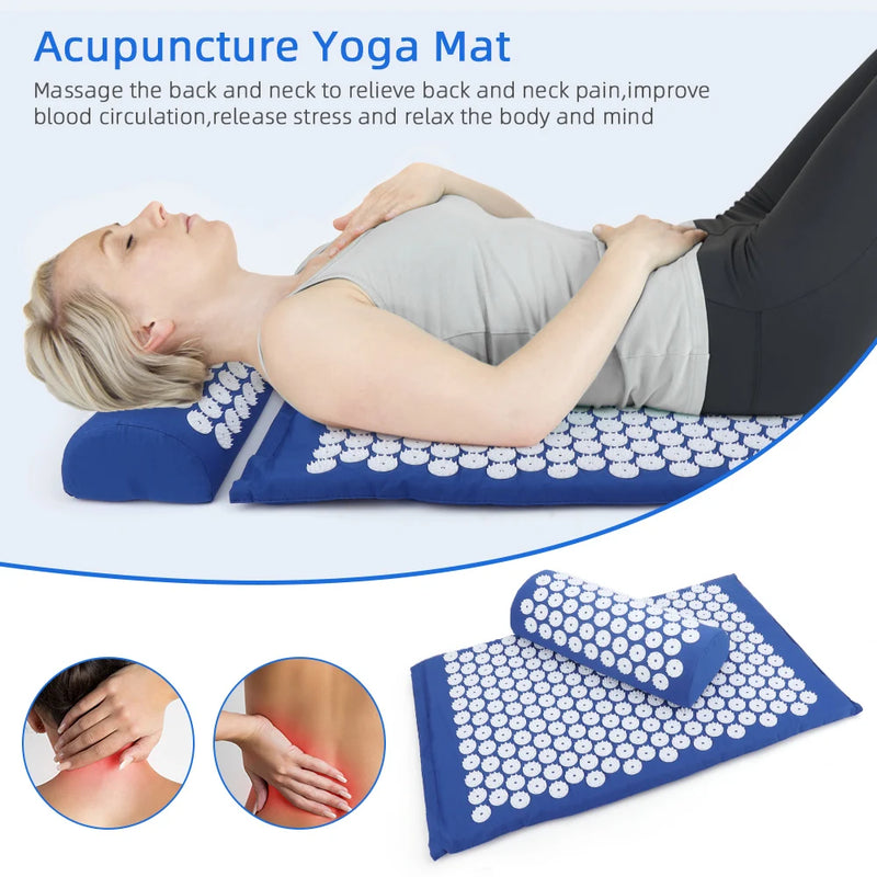 acupressure massage mat and pillow set, view 3 - MRSLM