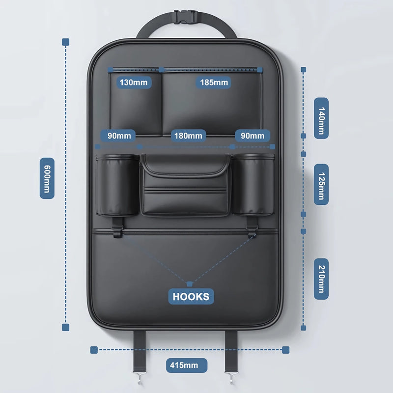 6-pocket car seat back organizer, view 10 - MRSLM