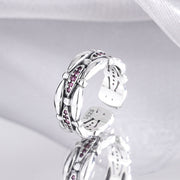 fine sterling silver zircon ring, view 3 - MRSLM