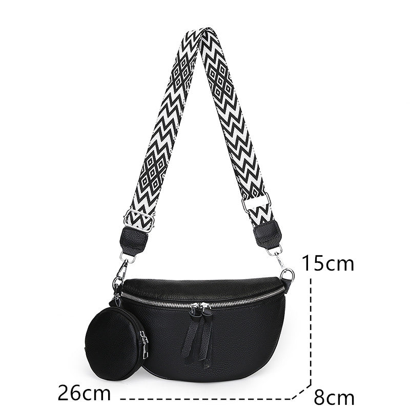 leather crossbody chest bag, view 15 - MRSLM
