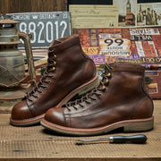 handmade british men's motorcycle leather boots, view 6 - MRSLM
