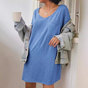chest pocket t-shirt dress, view 2 - MRSLM
