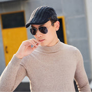 mens casual cotton flat-top beret cap - MRSLM
