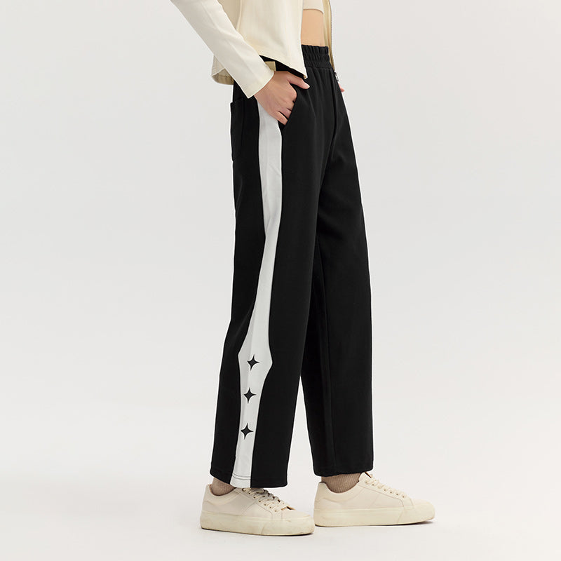 wide leg pants with elastic waist, view 6 - MRSLM